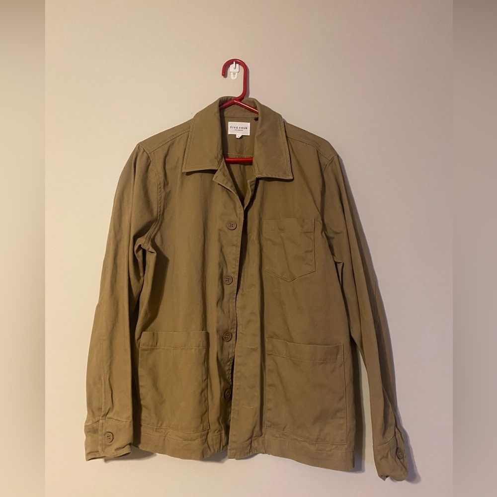 MENS FIVE FOUR LA  BUTTON DOWN COAT BROWN